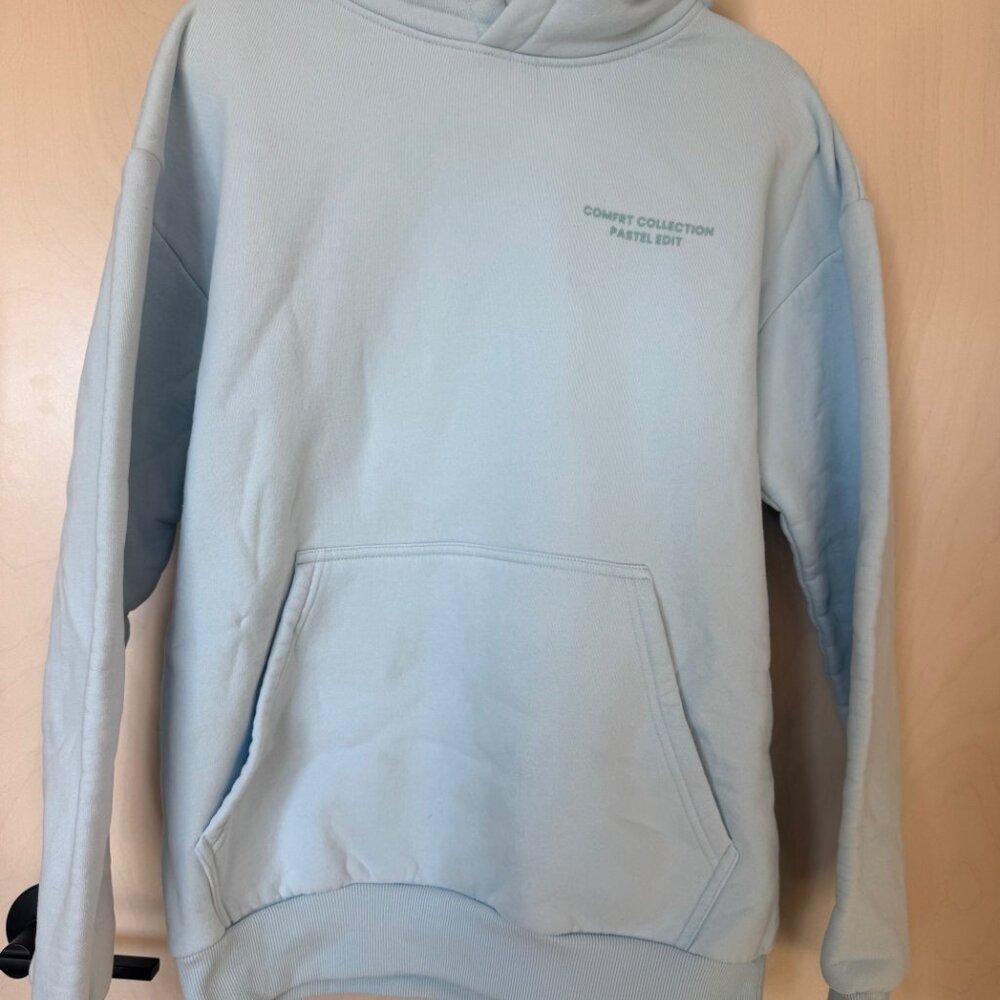 Women's Oversized Light Blue Hoodie - Picture 4 of 6
